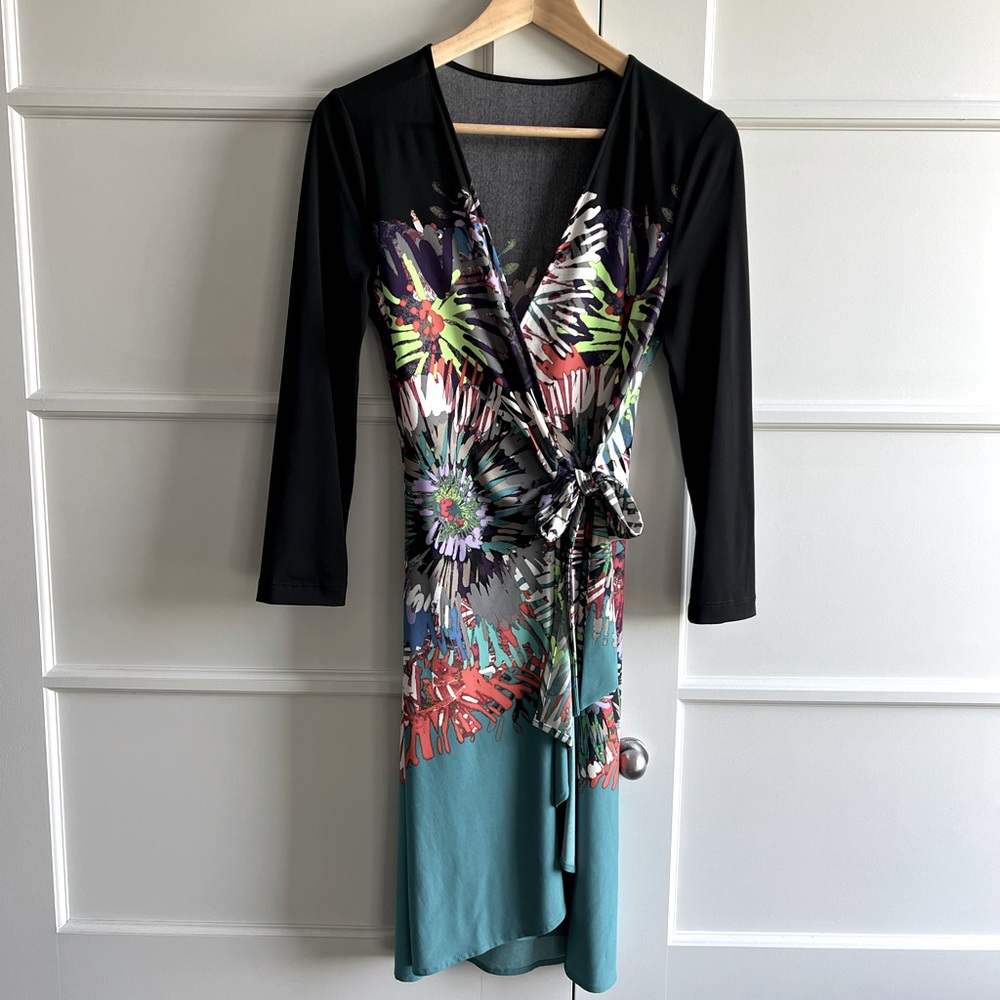 BCBG Adele wrap dress size S